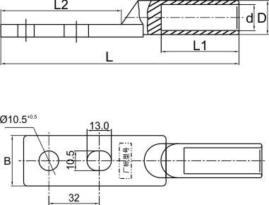DTFS方头双孔铜电缆接线端子_配网金具_产品中心_五五世纪电气集团