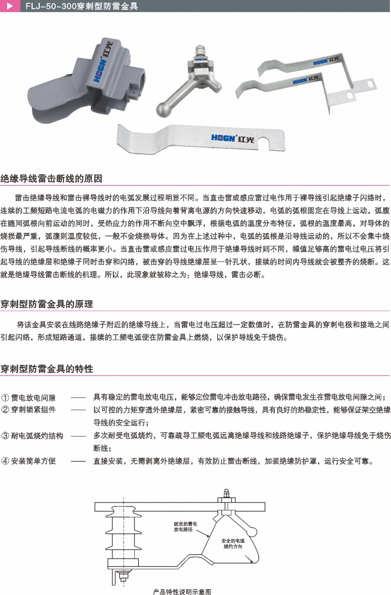 穿刺型防雷金具_防雷系列_产品中心_五五世纪电气集团